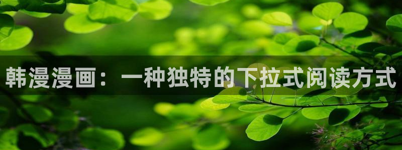 风车动漫下载网：韩漫漫画：一种独特的下拉式阅读方式